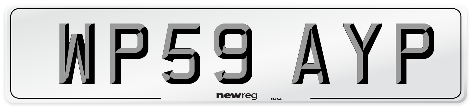 WP59 AYP Number Plate from New Reg